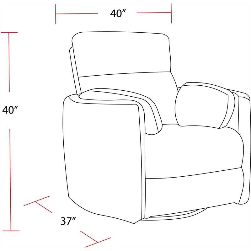 Bowery Hill Fabric Power Swivel Glider Recliner in NaturalQuartz Finish