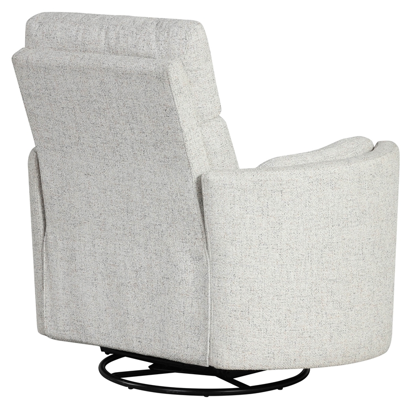 Bowery Hill Fabric Power Swivel Glider Recliner in NaturalQuartz Finish