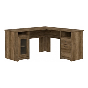 Bowery Hill 60W L Shaped Computer Desk in Reclaimed Pine - Engineered Wood