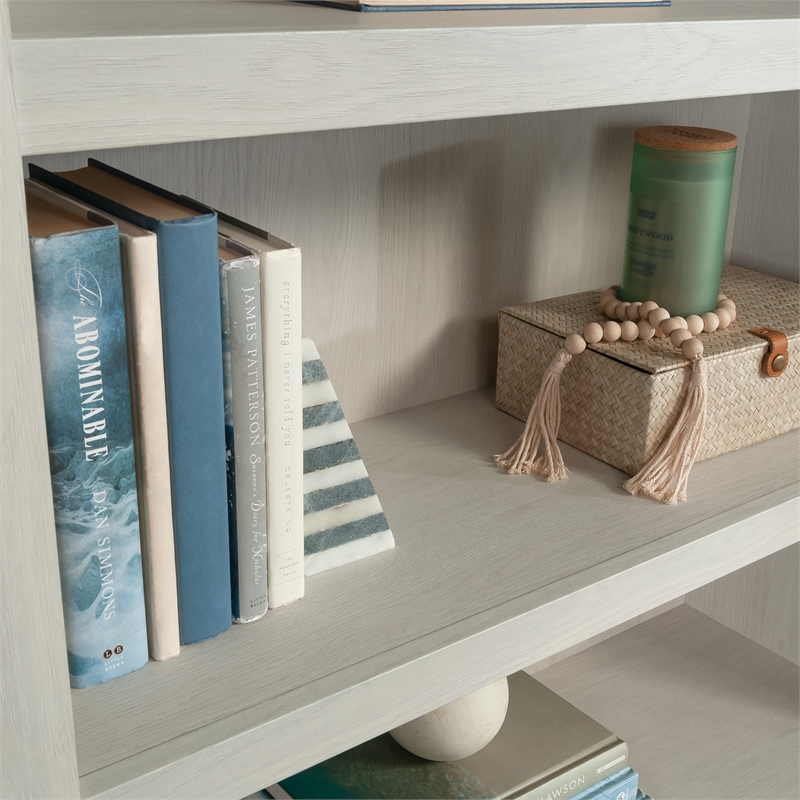 Bowery Hill Transitional Engineered Wood 5-Shelf Bookcase in Glacier Oak
