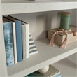 Bowery Hill Transitional Engineered Wood 5-Shelf Bookcase in Glacier Oak