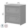 Bowery Hill 2 Drawer Lateral File Cabinet in Cape Cod Gray - Engineered Wood