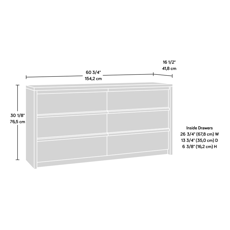 Bowery Hill Engineered Wood Bedroom Dresser in Pacific Maple