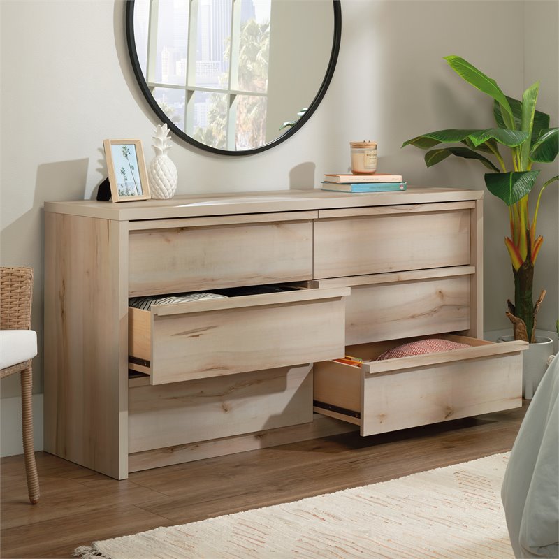 Bowery Hill Engineered Wood Bedroom Dresser in Pacific Maple