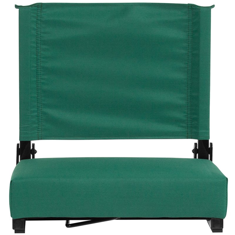 Bowery Hill Grandstand Comfort Seat in Aluminum Frame in Hunter Green