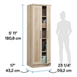Bowery Hill Engineered Wood Storage Cabinet in Pacific Maple