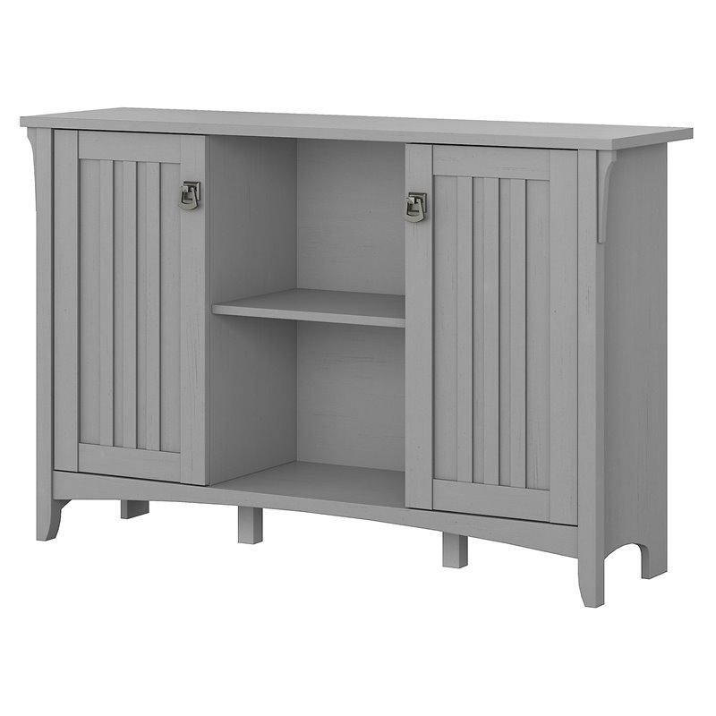 Bowery Hill Farmhouse Enginnered Wood Accent Storage Cabinet with Doors in Gray