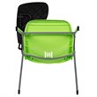 Bowery Hill Plastic Classroom Chair in Green with Right Arm Tablet