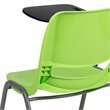 Bowery Hill Plastic Classroom Chair in Green with Right Arm Tablet