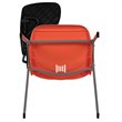Bowery Hill Plastic Classroom Chair in Orange with Right Arm Tablet