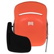 Bowery Hill Plastic Classroom Chair in Orange with Right Arm Tablet