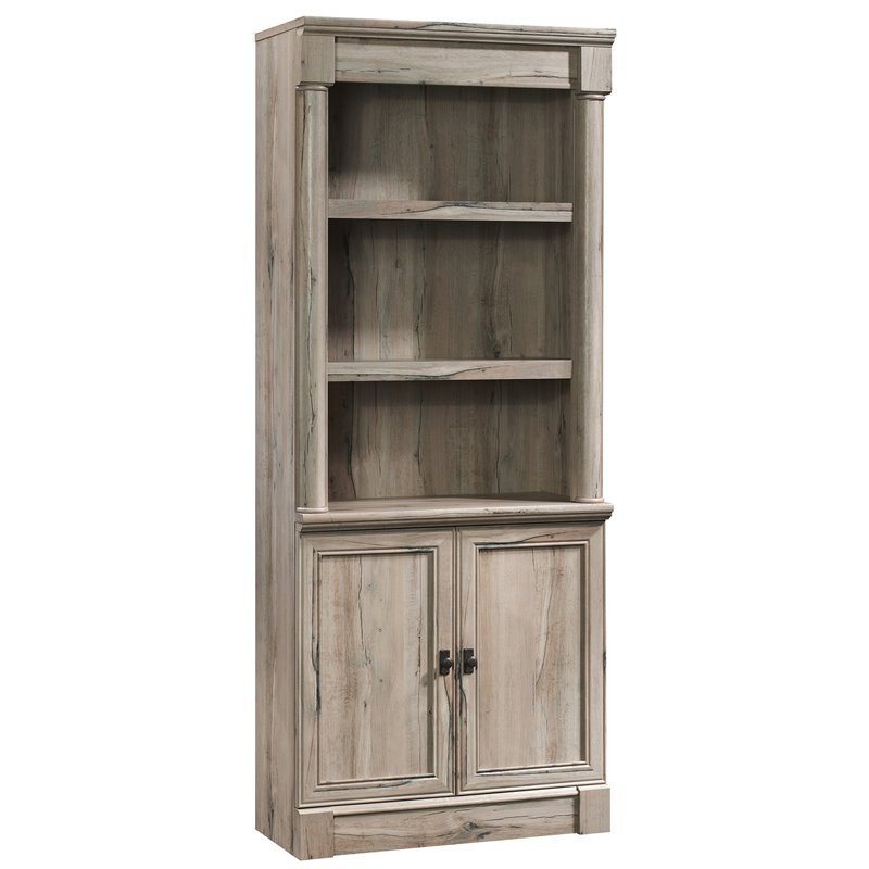 Bowery Hill Traditional Engineered Wood 3-Shelf Bookcase in Split Oak