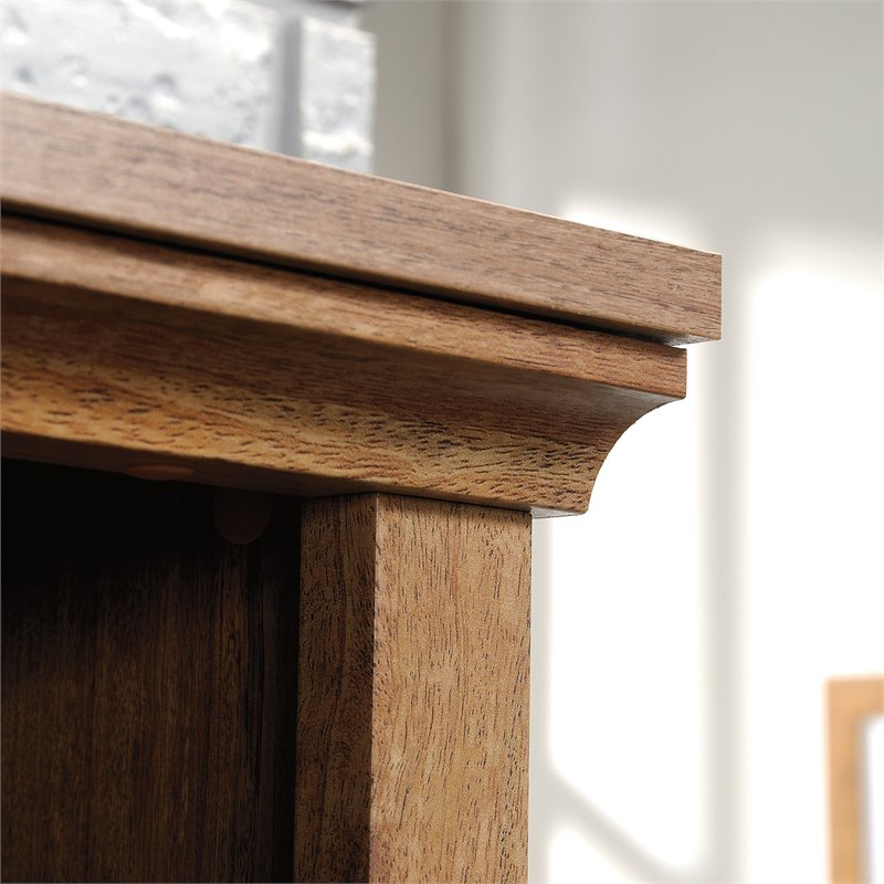 Bowery Hill Engineered Wood 5-Shelf Tall Bookcase in Sindoori Mango/Brown