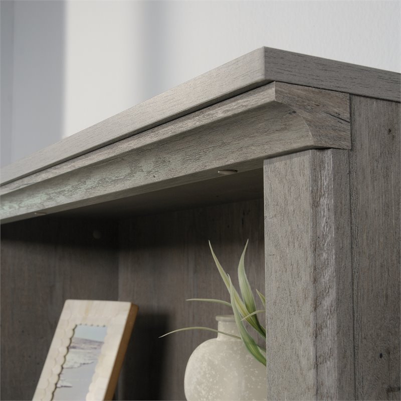 Bowery Hill Modern Engineered Wood 5-Shelf Bookcase in Mystic Oak