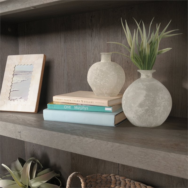 Bowery Hill Modern Engineered Wood 5-Shelf Bookcase in Mystic Oak