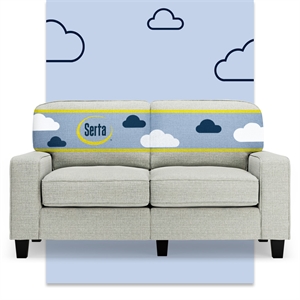 Bowery Hill 61&quot Track Arm Sofa Loveseat with Removable Covers Pebble Gray