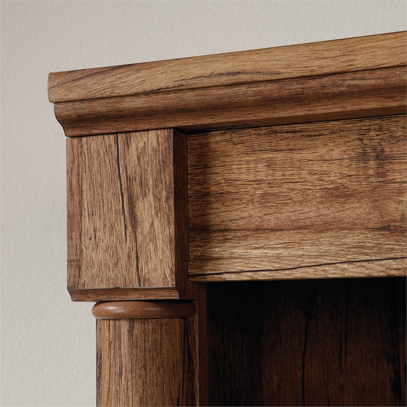 Bowery Hill Traditional Engineered Wood 3-Shelf Bookcase in Vintage Oak