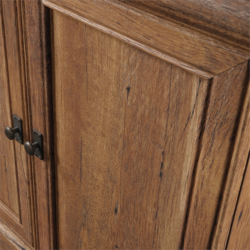 Bowery Hill Traditional Engineered Wood 3-Shelf Bookcase in Vintage Oak