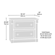 Bowery Hill Engineered Wood 2-Drawer Lateral File Cabinet in Split Oak