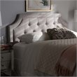 Bowery Hill Contemporary Fabric Tufted Full Headboard in Grayish Beige