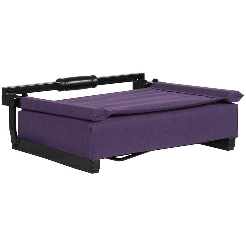 Bowery Hill Grandstand Comfort Seat in Aluminum Frame in Dark Purple