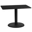 Bowery Hill Transitional 24X42 Laminate Table-Rd Base In Black