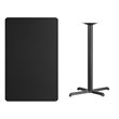 Bowery Hill Contemporary 30X48 Laminate Table-X-Base In Black
