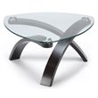 Bowery Hill Modern Pie Shaped Cocktail Table in Hazelnut Finish
