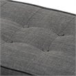 Bowery Hill Contemporary Button Tufted Dining Bench in Dark Gray
