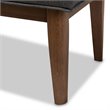 Bowery Hill Contemporary Button Tufted Dining Bench in Dark Gray