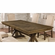 Bowery Hill Rustic Wood Extendable Dining Table in Rustic Brown