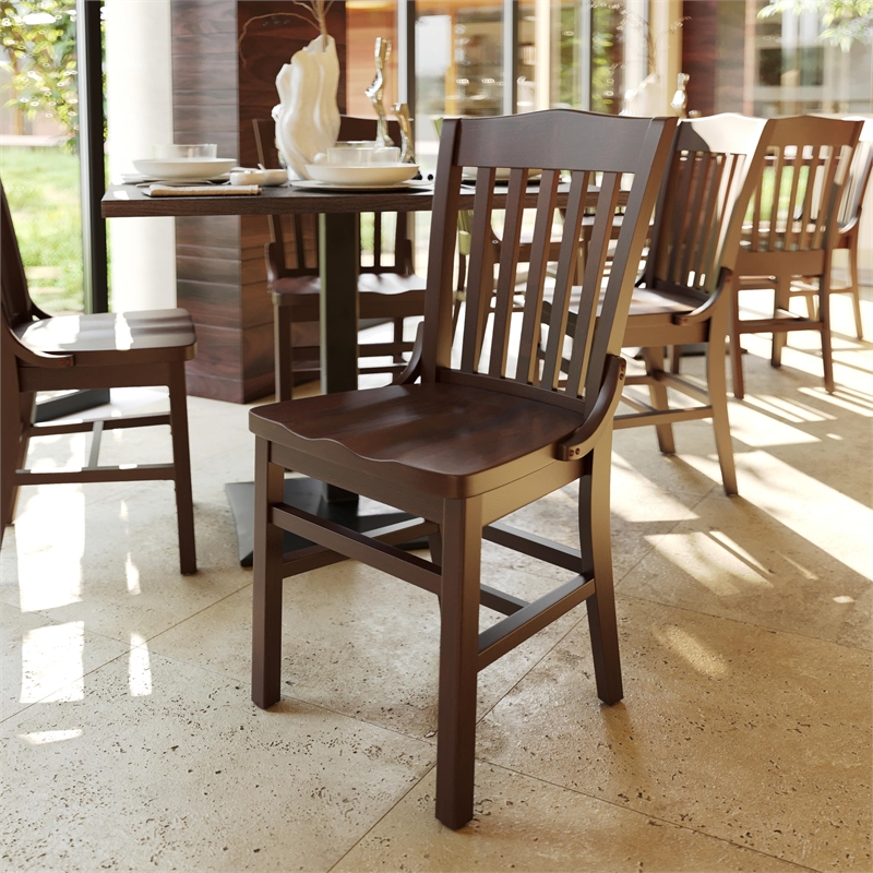 Bowery Hill Modern / Contemporary Dining Side Chair in Walnut
