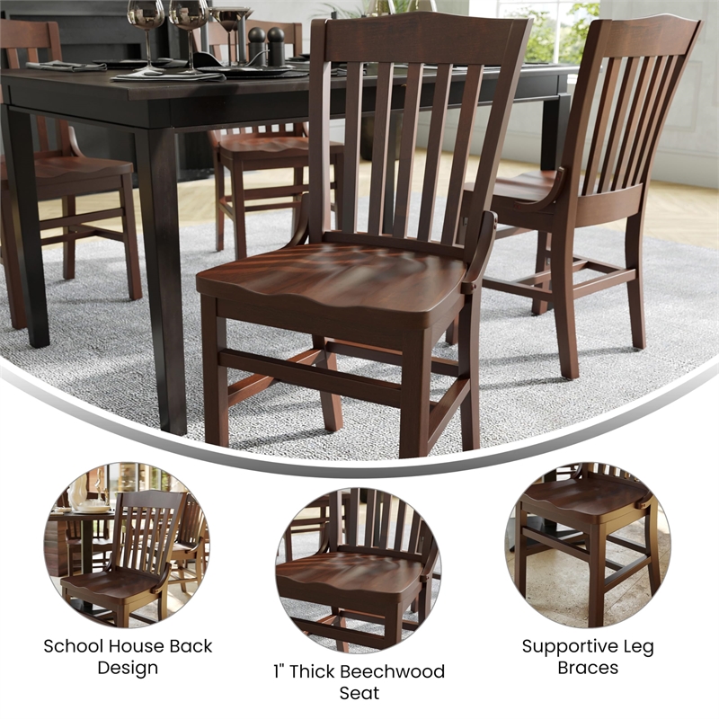 Bowery Hill Modern / Contemporary Dining Side Chair in Walnut