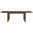 Bowery Hill Rectangular Wooden Dining Table with Extension Leaf in Dark Oak