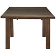 Bowery Hill Rectangular Wooden Dining Table with Extension Leaf in Dark Oak