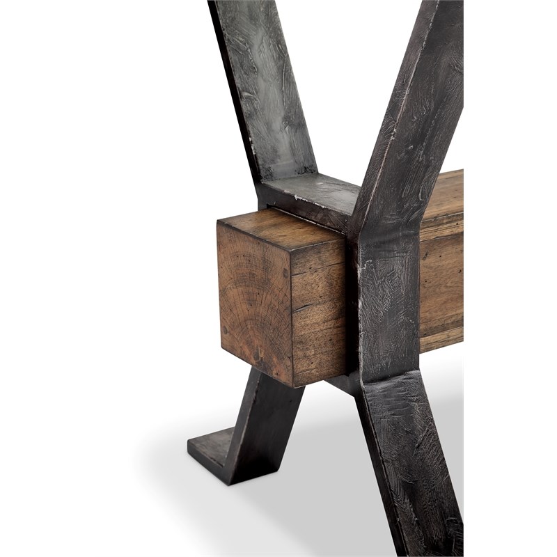 Bowery Hill Contemporary Rectangular Wood End Table in Brown