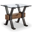 Bowery Hill Contemporary Rectangular Wood End Table in Brown
