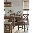 Bowery Hill Modern Extendable Counter Height Dining Table in Brown