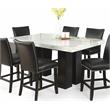 Bowery Hill White Marble Top Rectanglular Counter Height Dining Table