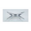 Bowery Hill Dining Contemporary styled Glass Table in Chrome Finish