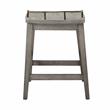 Bowery Hill Solid Wood Smokey Oak Counter Stool Decorative Galley Rail Rustic 19