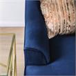 Bowery Hill Transitional Soft Texture Chenille Loveseat in Navy