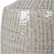 Bowery Hill Farmhouse Ceramic and Fabric Table Lamp in Light Gray
