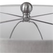 Bowery Hill Farmhouse Ceramic and Fabric Table Lamp in Light Gray