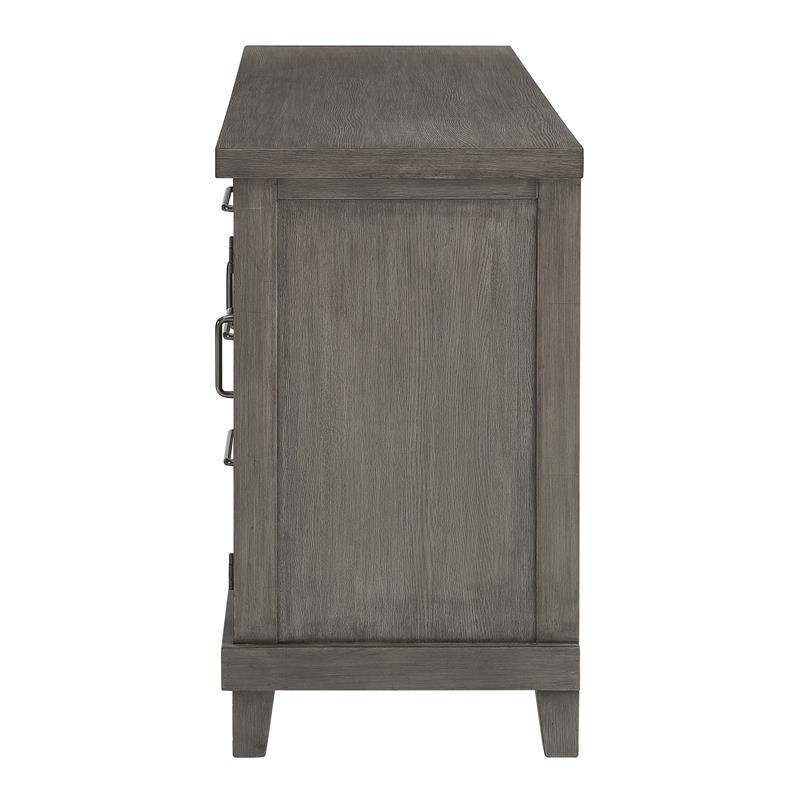 Bowery Hill Modern / Contemporary Washed Gray Wood 3-Drawer Server