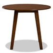 Bowery Hill Walnut Finished 35-Inch-Wide Round Wood Dining Table