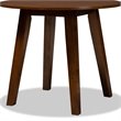 Bowery Hill Walnut Finished 35-Inch-Wide Round Wood Dining Table
