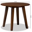 Bowery Hill Walnut Finished 35-Inch-Wide Round Wood Dining Table