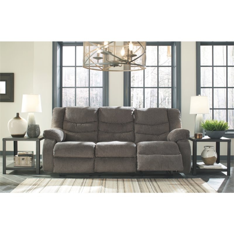 Bowery Hill Modern / Contemporary Reclining Sofa in Gray Finish