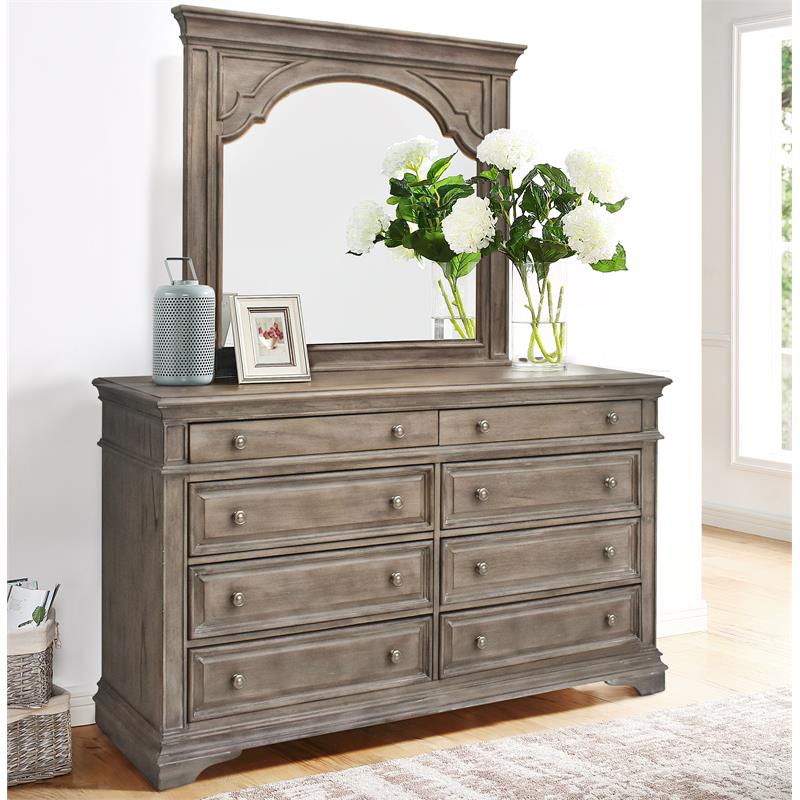 Bowery Hill Contemporary Driftwood Gray Wood 8-drawer Dresser